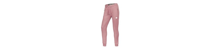 Spodnie dresowe damskie Pitbull Small logo pink