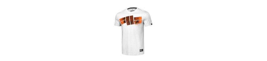 T-shirt Pitbull West Coast Orange Logo biała