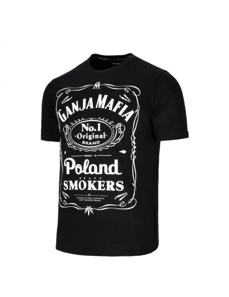T-shirt Ganja Mafia Heavy Smokers czarny