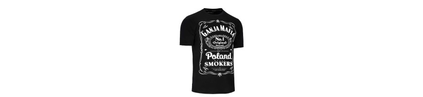 T-shirt Ganja Mafia Heavy Smokers czarny