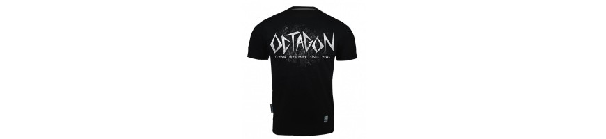T-shirt Octagon Spiderskull czarny