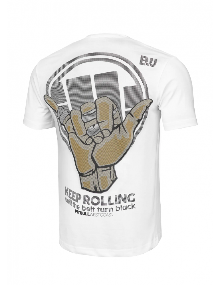 T-shirt Pitbull West Coast Keep Rolling biała
