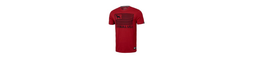 T-shirt Pitbull West Coast USA 170 czerwona