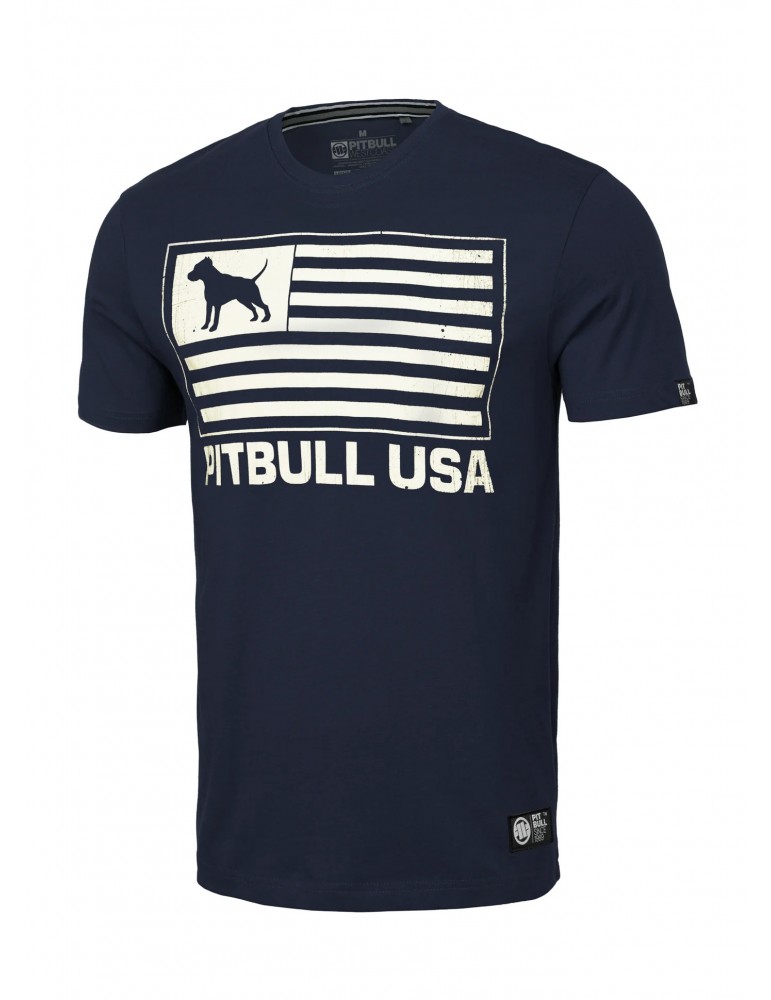 T-shirt Pitbull West Coast USA 170 granatowa