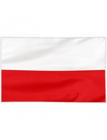 Flaga Polska szyta gładka 100x60 cm