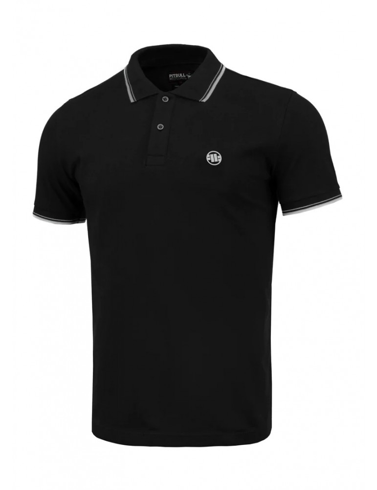 Polo Pitbull West Coast Pique Stripes czarna