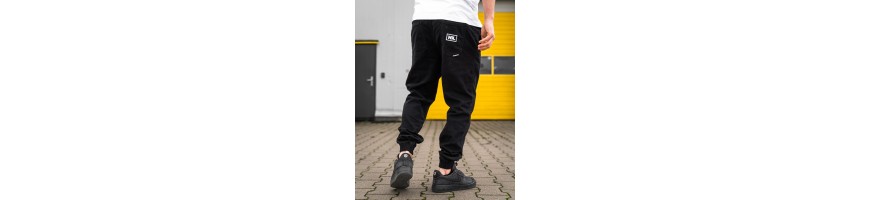 Joggery NBL materiałowe czarne