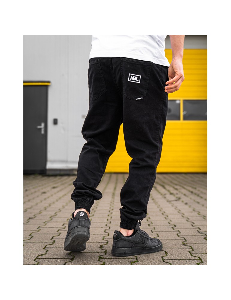 Joggery NBL materiałowe czarne