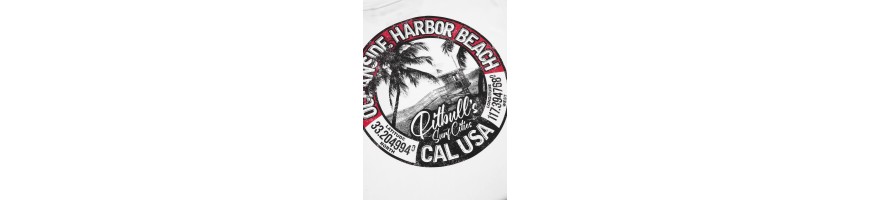 T-shirt Pitbull West Coast Oceanside white