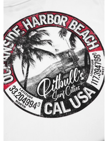 T-shirt Pitbull West Coast Oceanside white