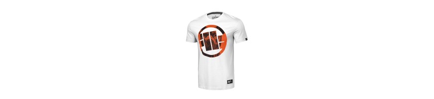 T-shirt Pitbull West Coast Orange Dog 24 white