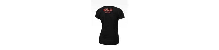 T-shirt Pitbull West Coast Watercolor black, tshirt damski pitbull