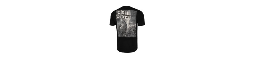 T-shirt Pitbull West Coast City of dogs black