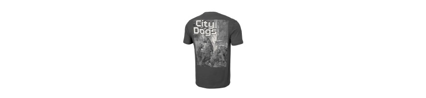 T-shirt Pitbull West Coast City of Dogs graphite