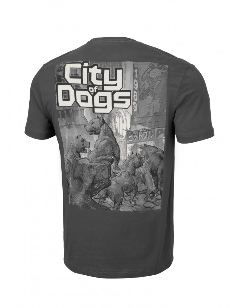 T-shirt Pitbull West Coast City of Dogs graphite