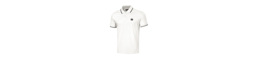 Polo Pitbull Pique Stripes white