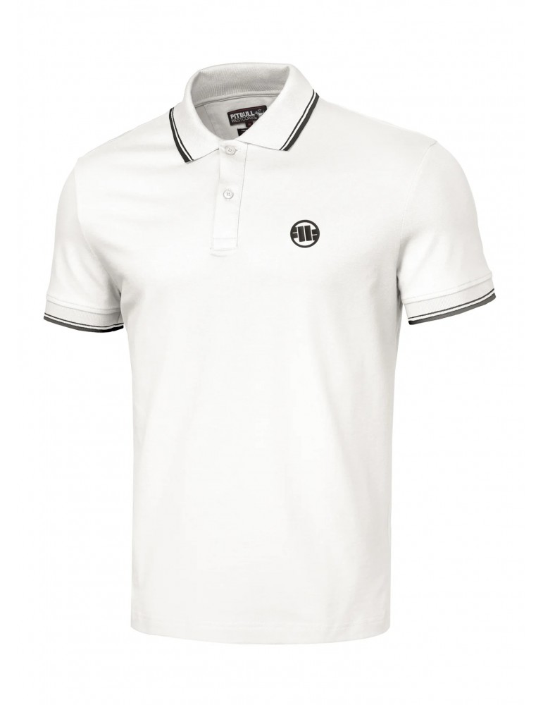 Polo Pitbull Pique Stripes white