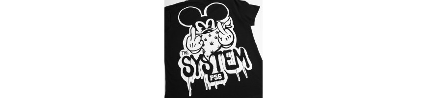 T-shirt Dudek P56 System white/black