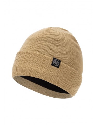Czapka zimowa Pitbull small logo beżowa
