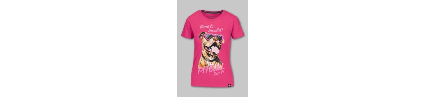 T-shirt Pitbull Sunglasses Dog raspberry red