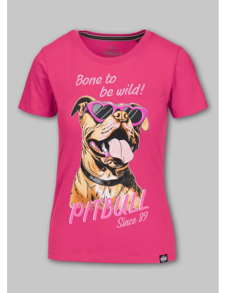 T-shirt Pitbull Sunglasses Dog raspberry red