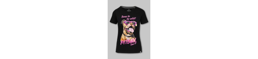 T-shirt Pitbull Sunglasses Dog black
