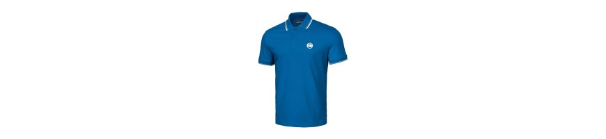 Polo Pitbull Pique Stripes royal blue