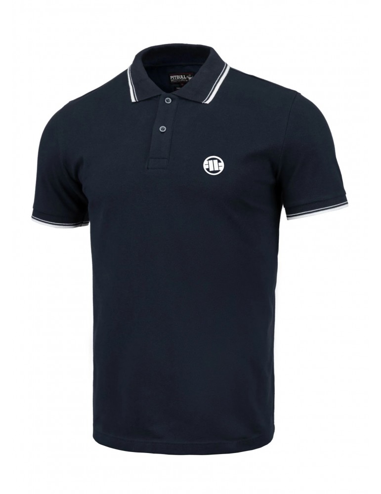 Polo Pitbull Pique Stripes granatowa
