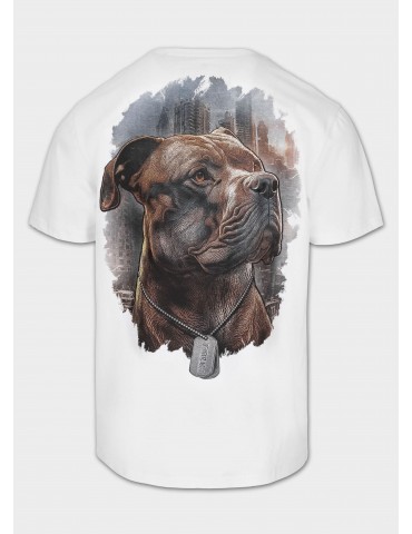 T-shirt Pitbull Hero white