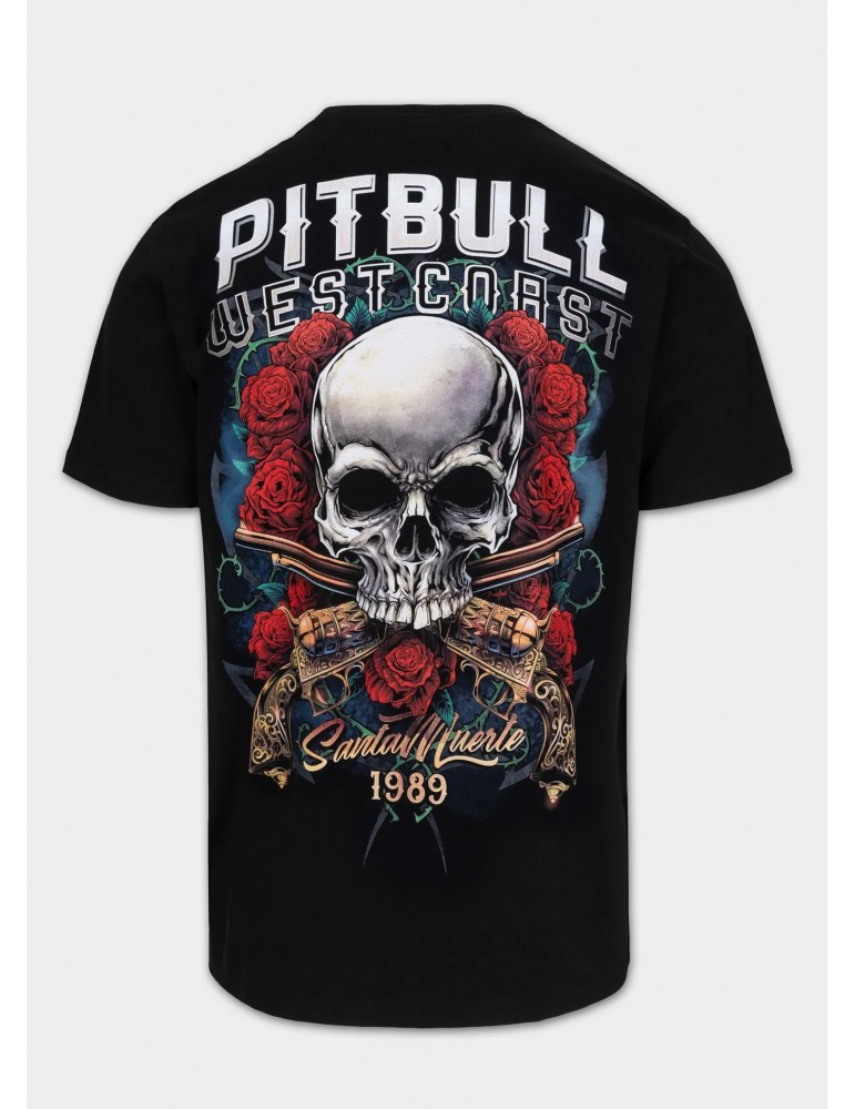 pitbull santa muerte, tshirt pitbull west coast santa muerte