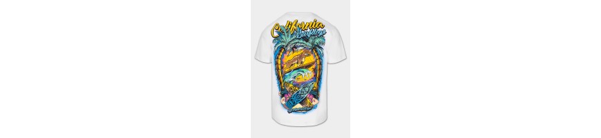T-shirt Pitbull Surfdog white