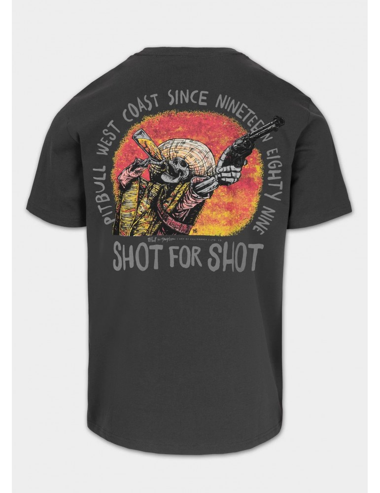 T-shirt Pitbull Shot for shot graphite