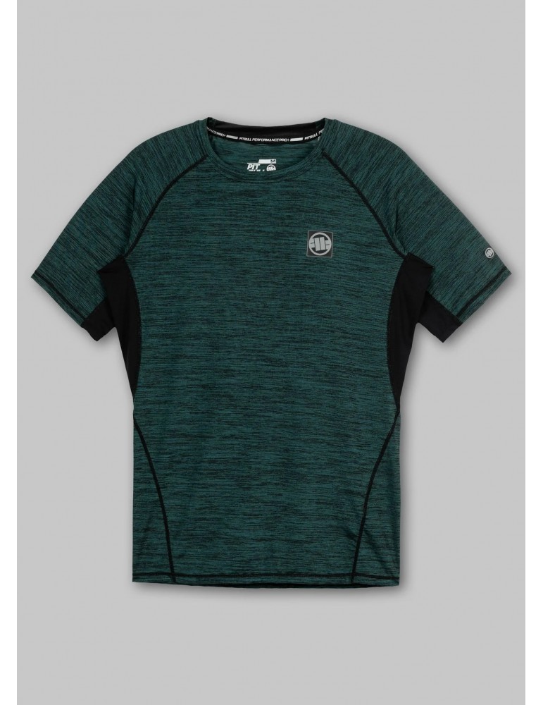 T-shirt Pitbull performance  S. Logo oliwkowy