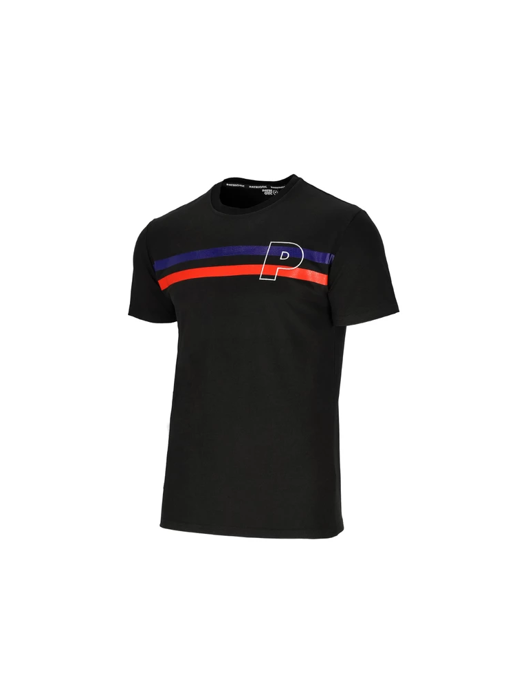 T-shirt Patriotic P Double Line czarny
