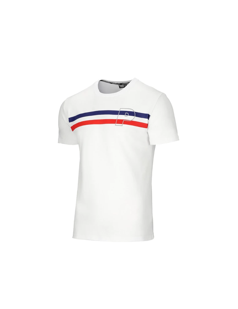 T-shirt Patriotic P Double Line biała