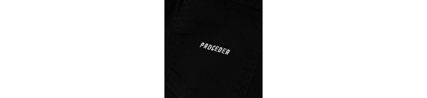 Joggery Chada Proceder Haft czarny jeans