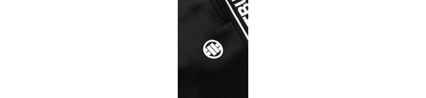 Spodnie dresowe Pitbull Tape Logo czarne