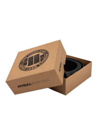 Pasek skórzany Pitbull West Coast Bones czarny