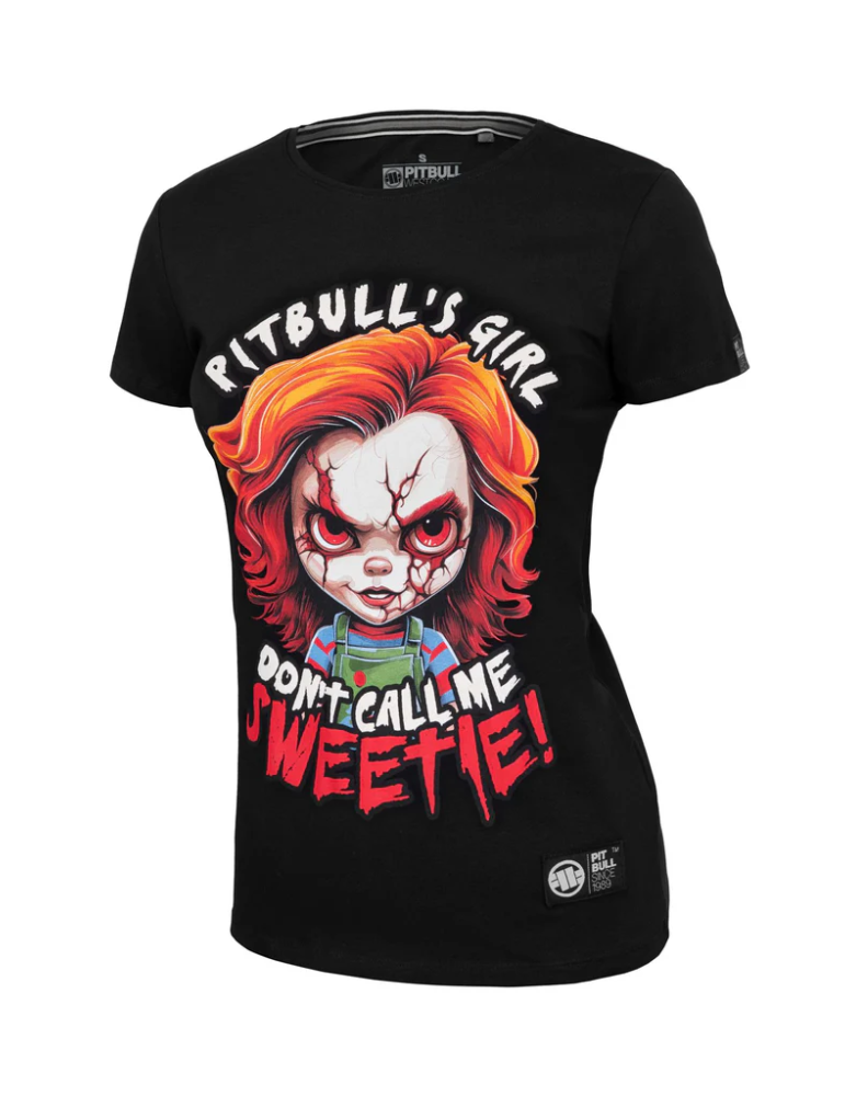 T-shirt Pitbull Sweetie-Chu WMN czarna