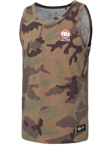 Tank top Pitbull small logo Hilltop woodland camo