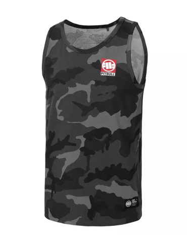 Tank top Pitbull Small logo All black camo