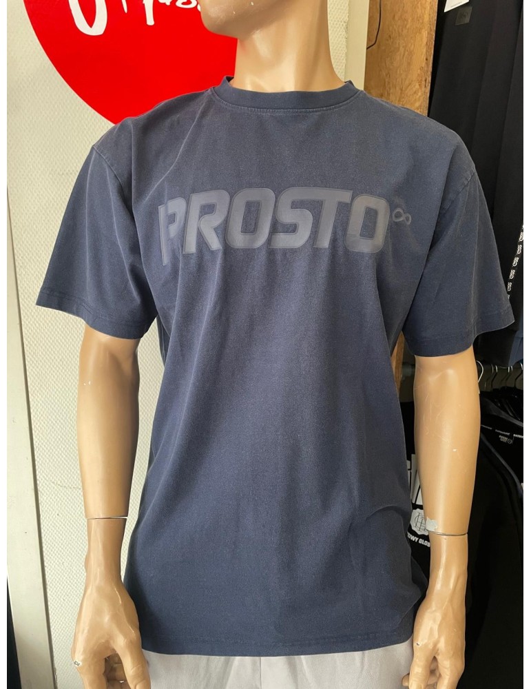 T-shirt PROSTO Big Log Washed oversize granatowy