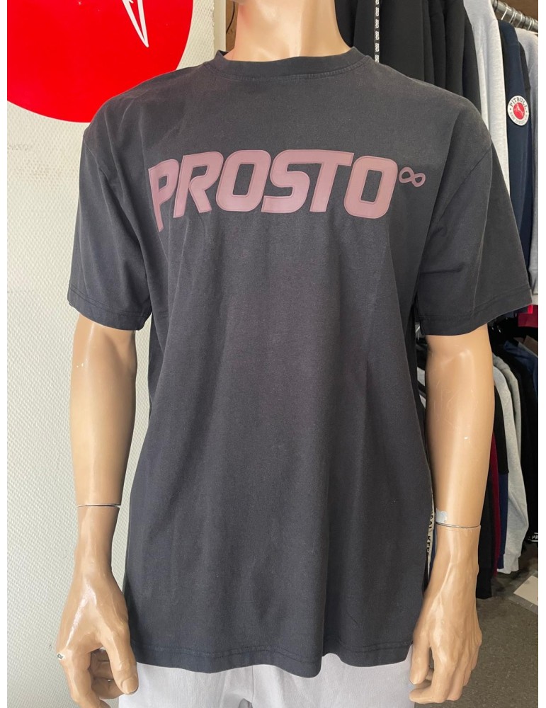 T-shirt Prosto Big Log oversize sprany czarny