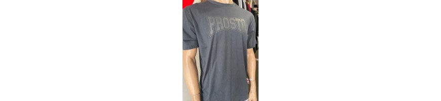 T-shirt PROSTO Callage ciemna szara