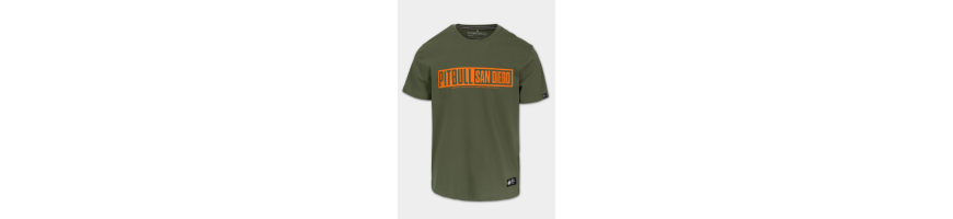 T-shirt Pitbull West Coast Eighty Nine Dog oliwkowy