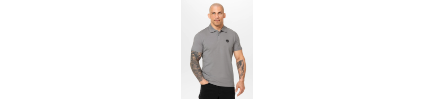 Polo Pitbull West Coast Jersey szary