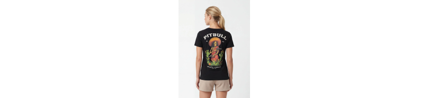T-shirt Pitbull West coast Bullets&Blooms czarny