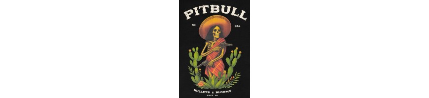 T-shirt Pitbull West coast Bullets&Blooms czarny