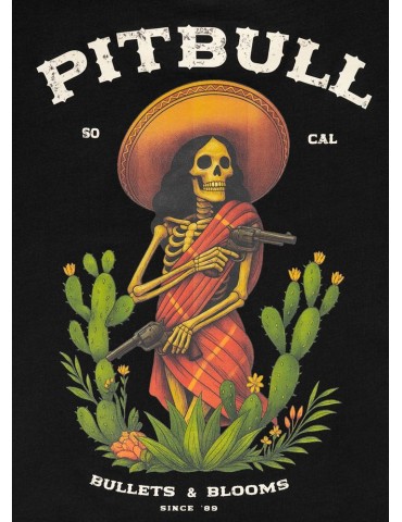 T-shirt Pitbull West coast Bullets&Blooms czarny