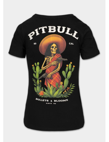 T-shirt Pitbull West coast Bullets&Blooms czarny